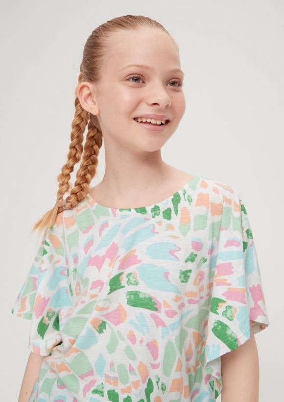 s.Oliver T-Shirt mit Fledermausärmel - weiß