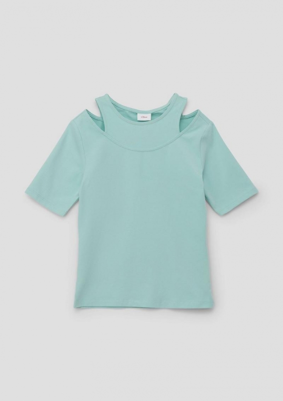 s.Oliver T-Shirt im Slim Fit - ozeangrün