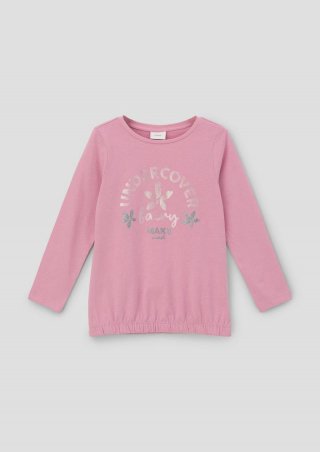 s.Oliver Longsleeve mit Effektprint - rosa