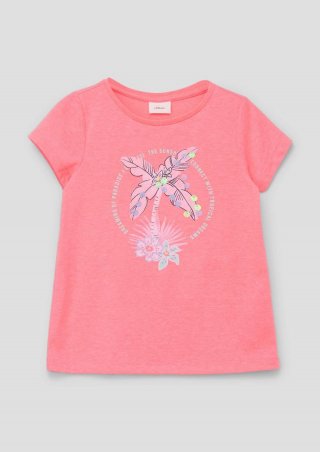 s.Oliver T-Shirt mit Front-Print - pink