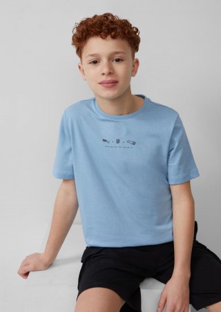 s.Oliver T-Shirt mit Frontprint - himmelblau