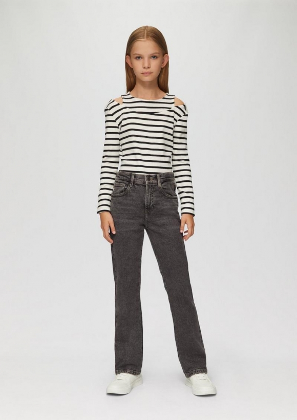 s.Oliver Jeans Beverly / Regular Fit / High Rise / Flared Leg - schiefergrau