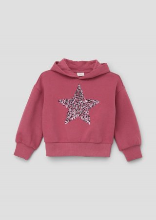s.Oliver Sweatshirt mit Pailletten-Stern - pink