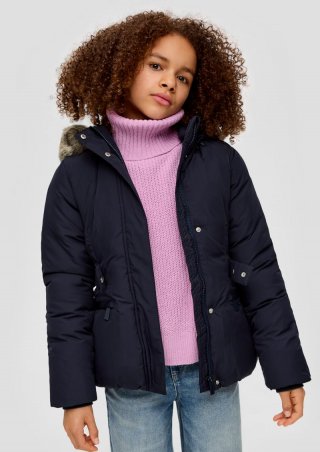 s.Oliver Wattierte Jacke mit Fleece-Futter - navy