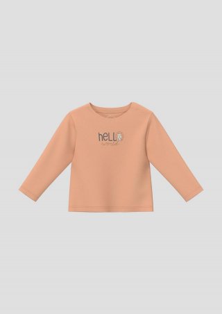s.Oliver Unisex Baumwoll-Shirt mit Frontprint - mango