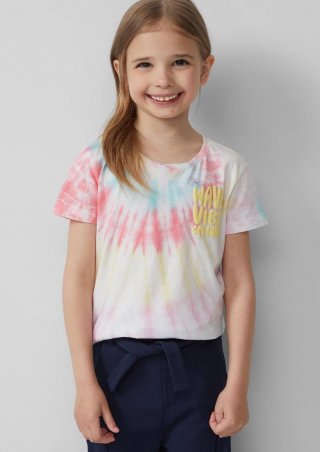 s.Oliver T-Shirt im Loose Fit mit Batikmuster - mehrfarbig