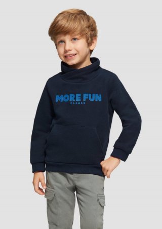 s.Oliver Wärmendes Sweatshirt mit erhabenem Print - navy