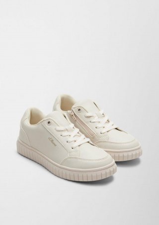 s.Oliver Sneaker mit Reißverschluss - helles beige