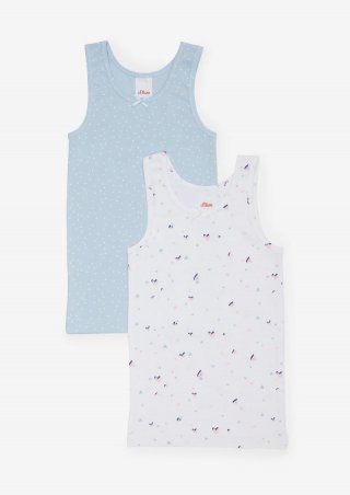 s.Oliver 2er-Pack Jersey-Tops - blassblau