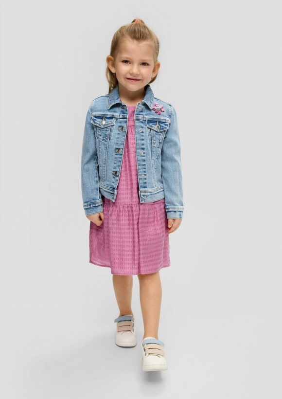 s.Oliver Kleid Volants-Details - pink