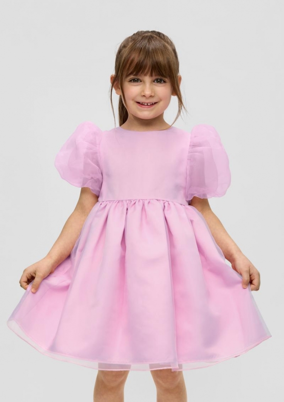 s.Oliver Kleid mit Satinrock - perlmuttrosa
