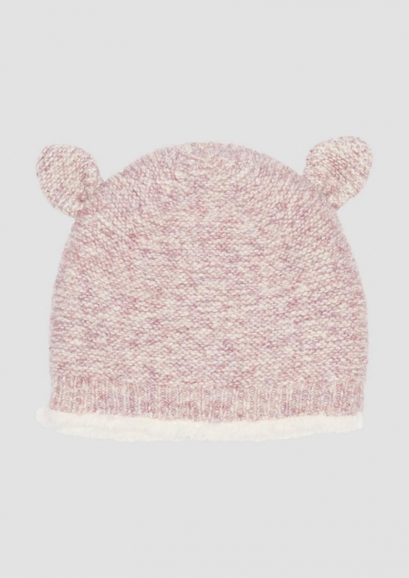s.Oliver Bärchen-Mütze mit Teddyplüschfutter - lavendel