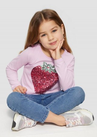 s.Oliver Langarmshirt mit Pailletten im Loose Fit - flieder