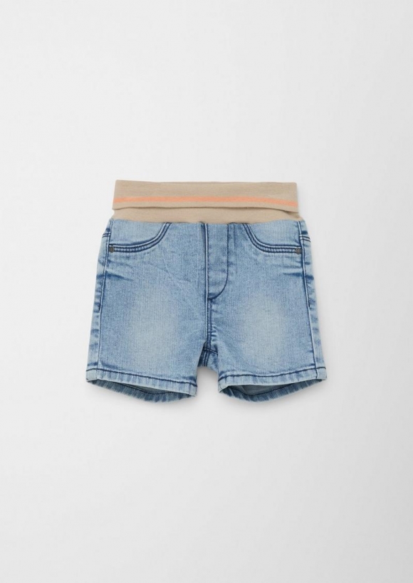 s.Oliver Jeans-Shorts mit Elastikbund - blau