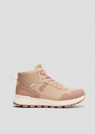 s.Oliver Tex-Boots im Materialmix - rosa