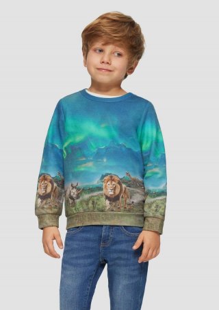 s.Oliver Sweatshirt mit All-over-Print - neon