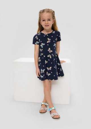 s.Oliver Kleid mit All-over-Print - navy