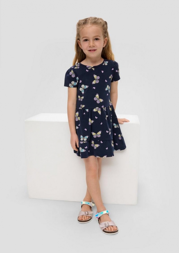 s.Oliver Kleid mit All-over-Print - navy