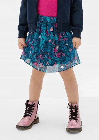 s.Oliver Rock mit floralem Muster - navy
