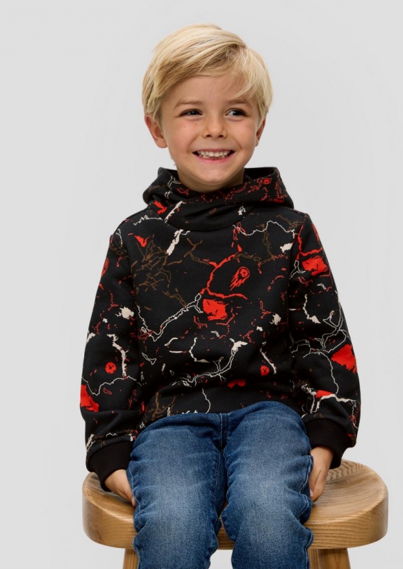 s.Oliver Sweatshirt mit weicher Innenseite - schwarz