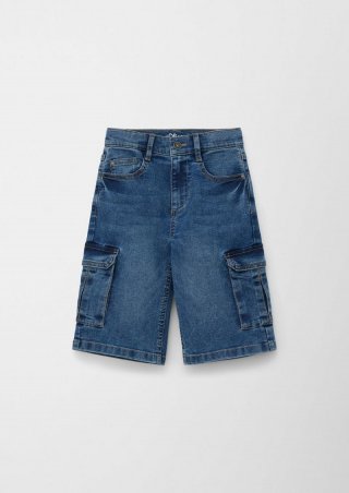 s.Oliver Jeans / Loose Fit / High Rise / Wide Leg / Cargotaschen - blau