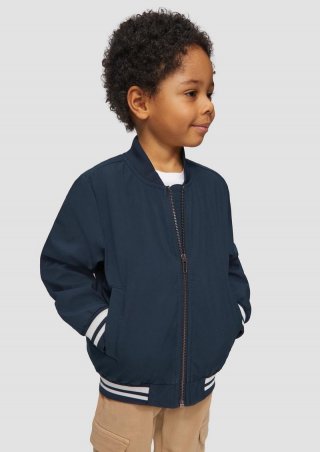 s.Oliver Sportiver Blouson mit Streifen-Details - navy