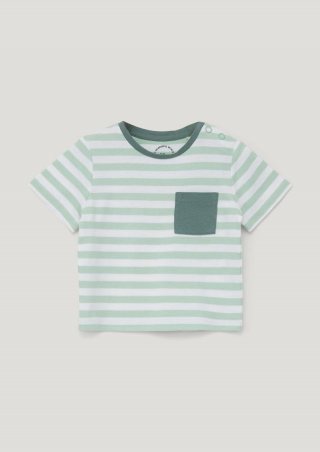 s.Oliver T-Shirt mit Kontrast-Details - ozeangrün