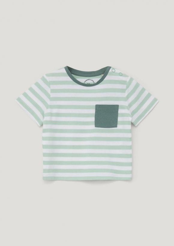 s.Oliver T-Shirt mit Kontrast-Details - ozeangrün