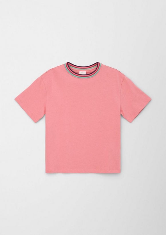 s.Oliver T-Shirt mit Print-Detail - koralle