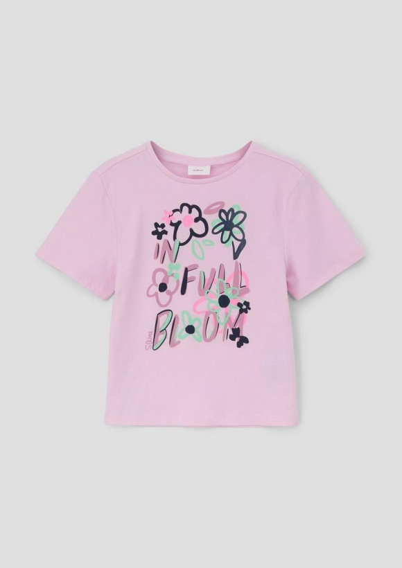 s.Oliver T-Shirt mit Artwork - rosa