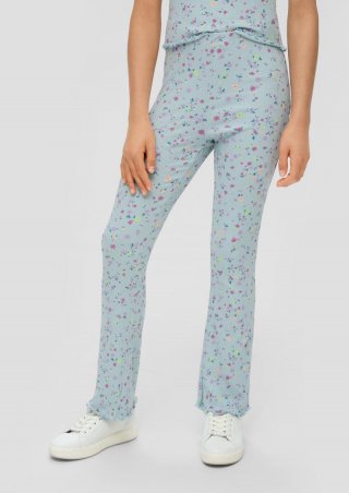 s.Oliver Skinny: Leggings mit All-over-Print - helles türkis
