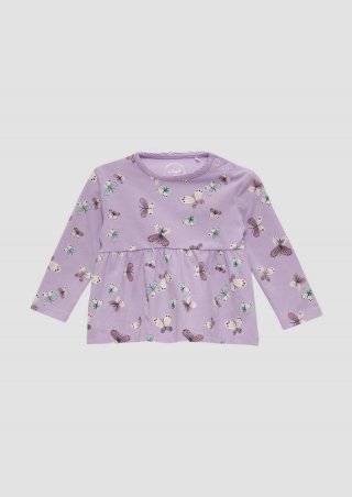 s.Oliver Longsleeve mit All-over-Print - lavendel