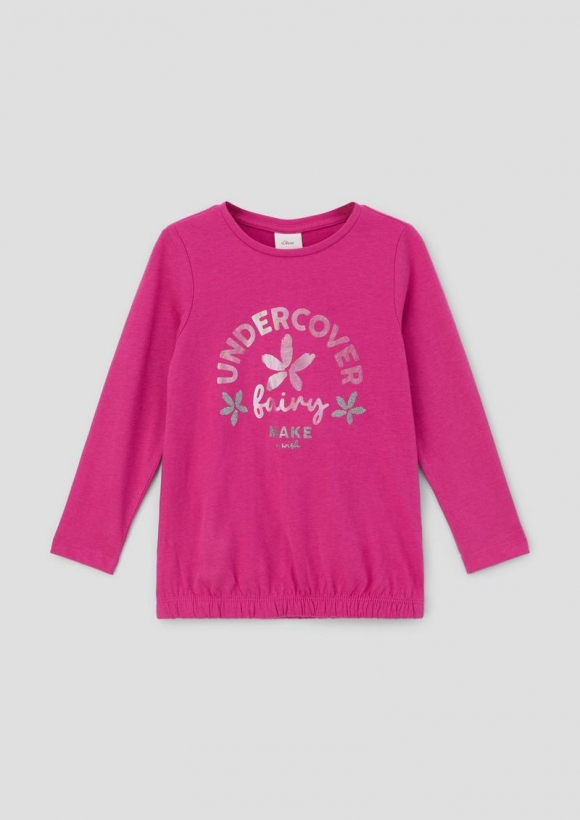 s.Oliver Longsleeve mit Effektprint - altrosa