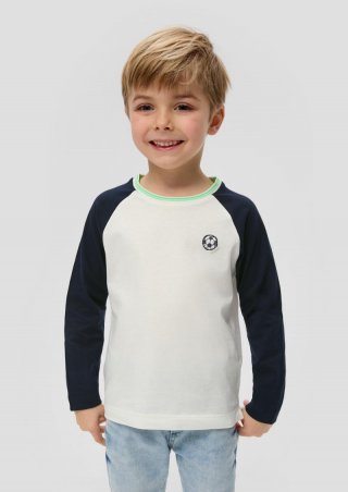 s.Oliver Longsleeve mit Printdetail - ecru