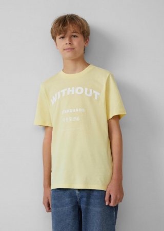 s.Oliver T-Shirt mit Frontprint - helles zitrone