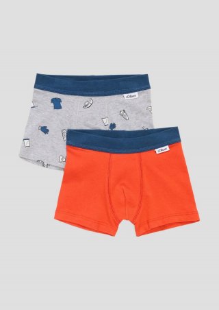 s.Oliver Doppelpack Boxershorts aus Stretch-Jersey - dunkelorange