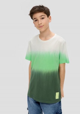 s.Oliver T-Shirt mit Garment Dye - tannengrün