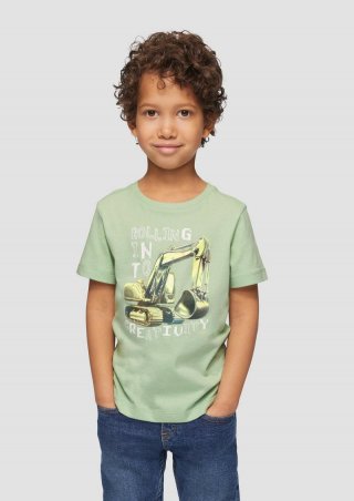 s.Oliver Jersey-T-Shirt mit Frontprint - hellgrün