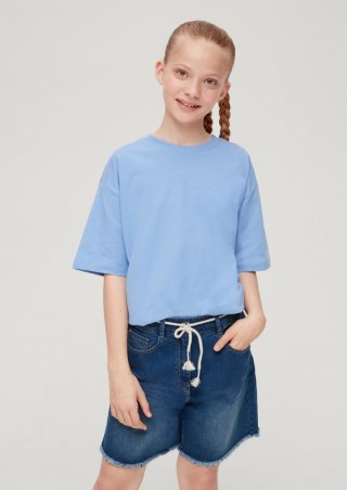 s.Oliver Jeans-Bermuda / Loose Fit / High Rise / Wide Leg - dunkelblau