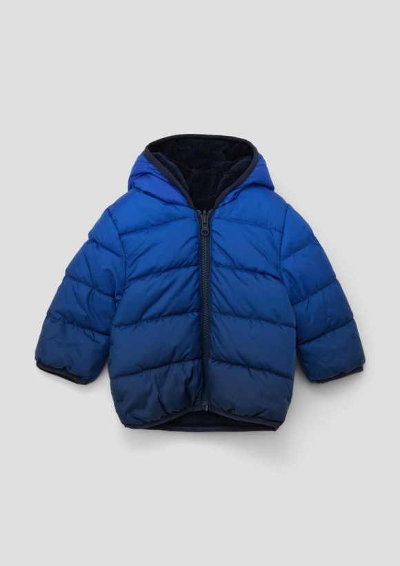 s.Oliver Steppjacke mit Teddyplüsch-Futter - navy