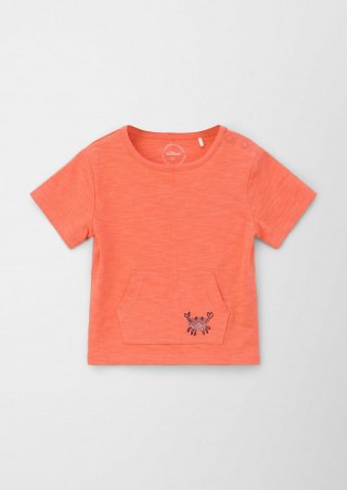 s.Oliver T-Shirt aus Baumwolljersey - papaya