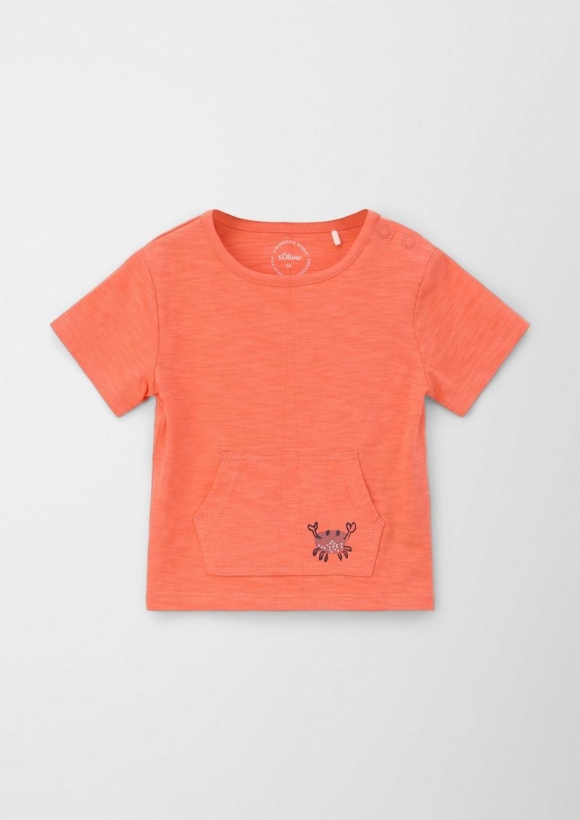 s.Oliver T-Shirt aus Baumwolljersey - papaya