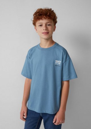 s.Oliver Jersey-T-Shirt im Oversize-Shape mit Teilungsnähten - hellblau