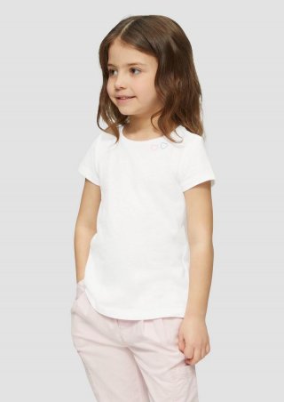 s.Oliver Ausgestelltes T-Shirt aus Baumwolle mit kleinem Print - weiß