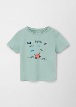 s.Oliver T-Shirt mit Grafik-Print - ozeangrün