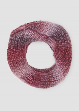 s.Oliver Strick-Loop mit Farbverlauf und Glitzergarn - pink