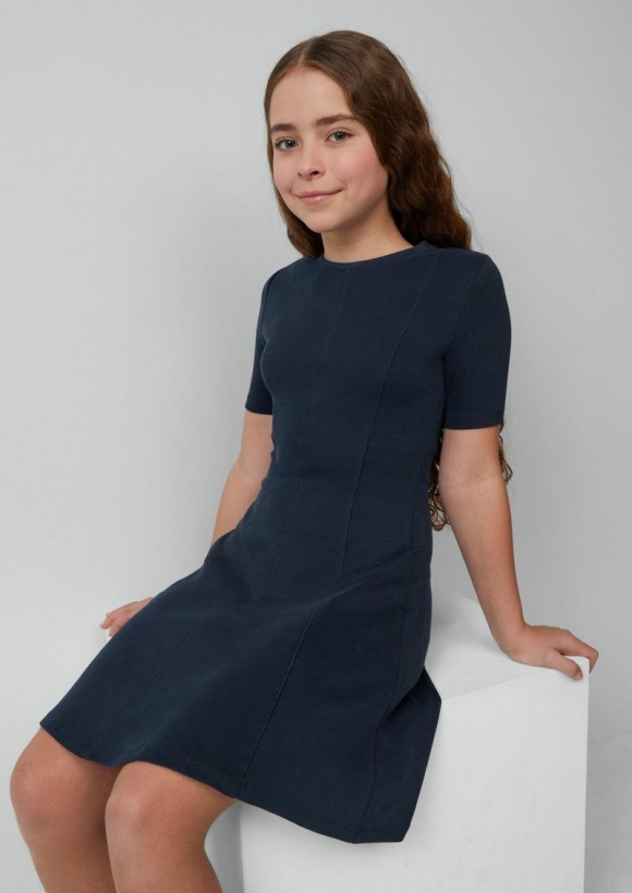 s.Oliver Ausgestelltes Kleid mit Teilungsnähten - navy