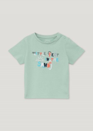 s.Oliver T-Shirt mit Statementprint - ozeangrün