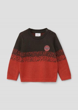 s.Oliver Strickpullover mit Farbverlauf - dunkelbraun
