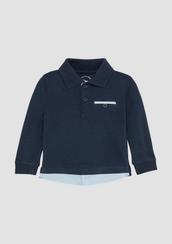 s.Oliver Poloshirt in 2-in-1-Optik - navy